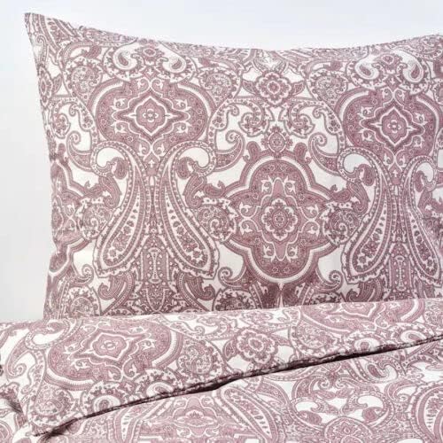 IKEA JÄTTEVALLMO Bettwäsche Sets Grau Blau Rosa 140 155 200 240cm (140x200cm Kissen 80x80cm, Dunkelr