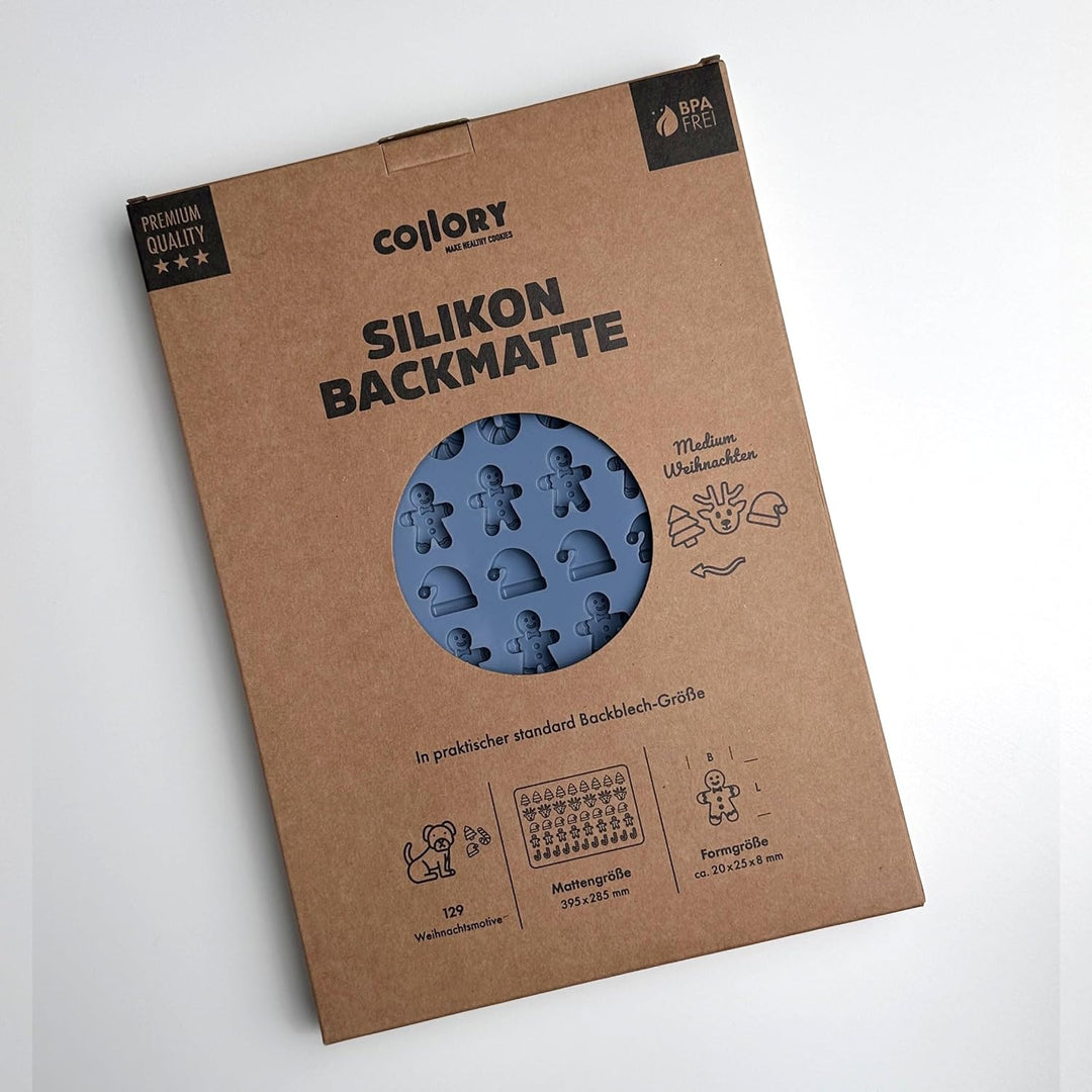 Collory Medium Weihnachten (ca. 2,5 cm) Silikon Leckerli Backmatte, Hundekekse DIY, Schokoladenform,