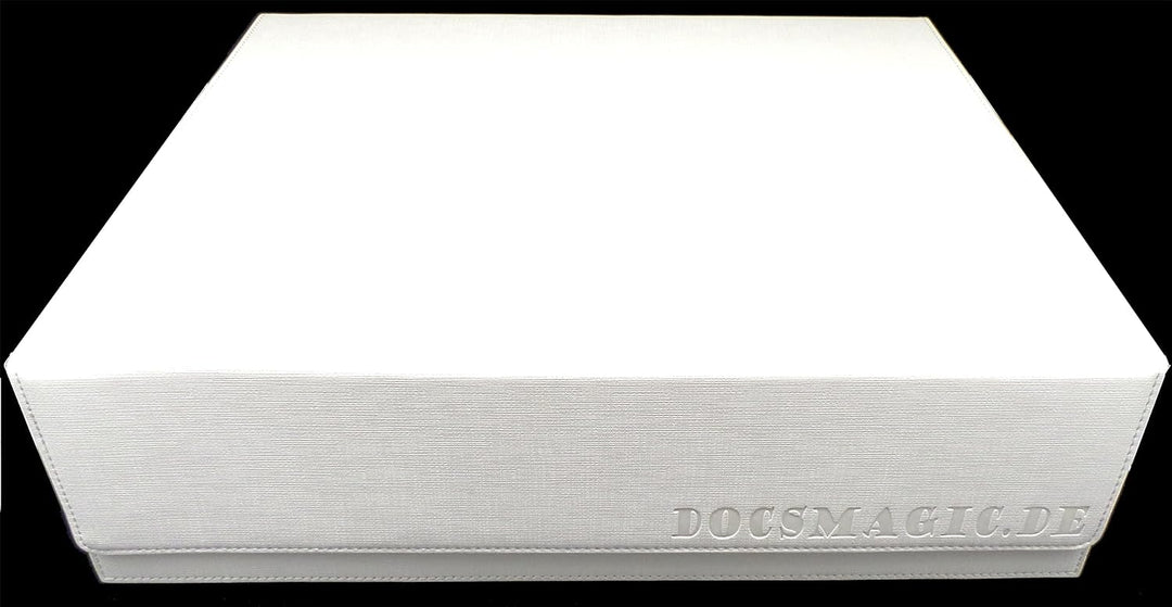 docsmagic.de Premium 4-Row Trading Card Storage Box White + Trays & Divider - MTG PKM YGO - Aufbewah
