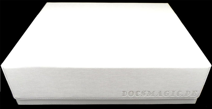 docsmagic.de Premium 4-Row Trading Card Storage Box White + Trays & Divider - MTG PKM YGO - Aufbewah