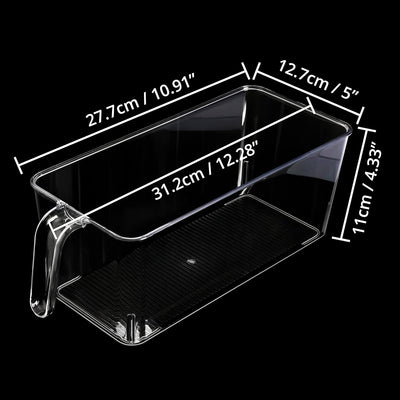 Kurtzy (4 Stk) Kühlschrank Organizer mit Griff - 31,2 cm - Gesamtlänge - Durchsichtige Organizer Küh