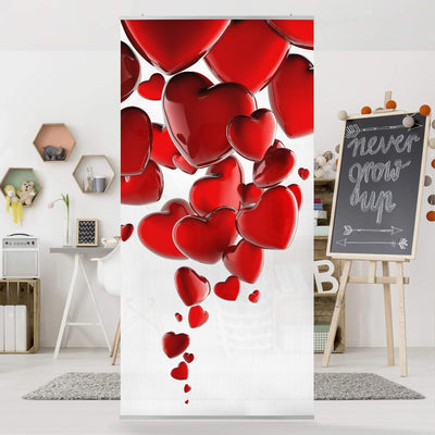 Bilderwelten Raumteiler Herzballons 250x120cm ohne Halterung 250x120cm without hanger, 250x120cm wit