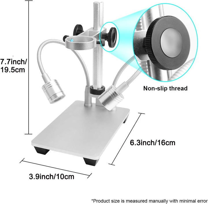 Jiusion Ständer mit 2 Lampen aus Aluminiumlegierung, universell verstellbar, professioneller Standha