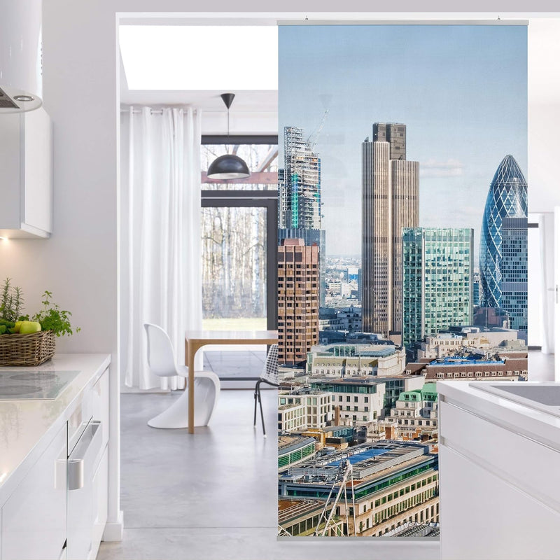 Bilderwelten Raumteiler City of London 250x120cm inkl. transparenter Halterung 250x120cm incl. trans