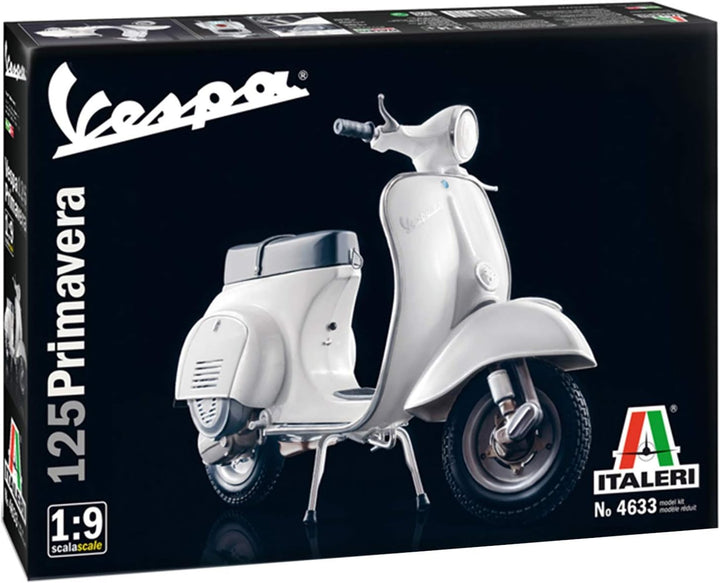 Italeri 4633 Vespa 510104633-1:9 125 "Primavera, Modellbau, Bausatz, Standmodellbau, Basteln, Hobby,