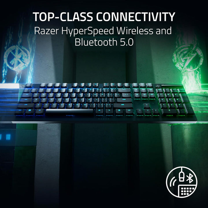 Razer DeathStalker V2 Pro (Red Switch) - Kabellose Optische Low-Profile-Gaming-Tastatur (Lineare Opt