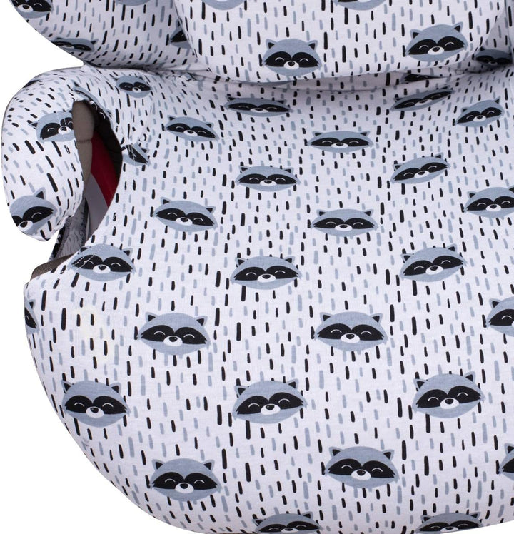 JYOKO Kids Bezug für Autositz Kompatibel mit Cybex Solution M und Pallas B - Fix (Raccoon), RACCOON