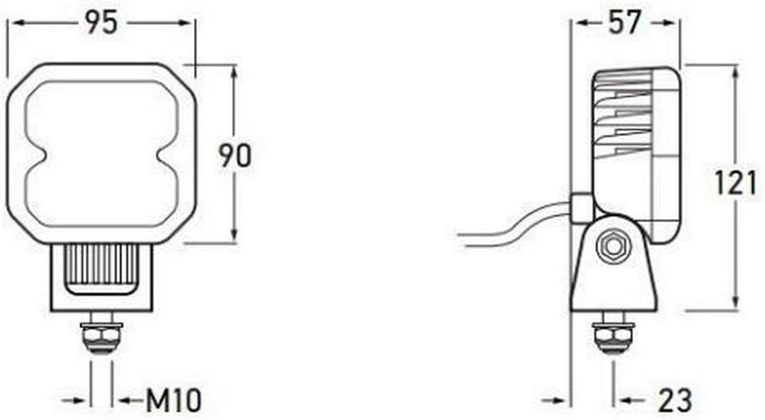HELLA - LED-Rückfahrscheinwerfer - Q90 compact - 12/24V - 1000lm - geschraubt - stehend/hängend - Na
