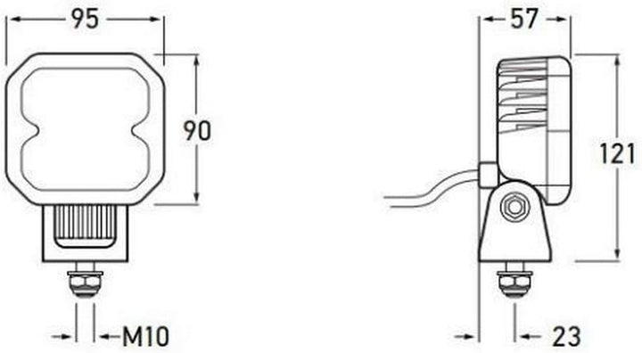 HELLA - LED-Rückfahrscheinwerfer - Q90 compact - 12/24V - 1000lm - geschraubt - stehend/hängend - Na