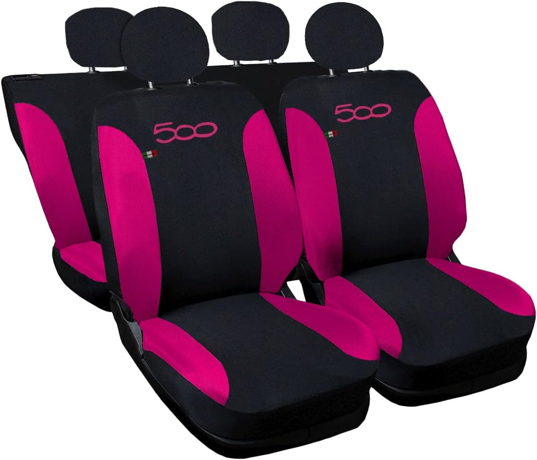 Lupex Shop 500_Hybrid - Autositzbezüge kompatibel 500 Hybrid 2021 | Set Sitzbezüge vorne und hinten