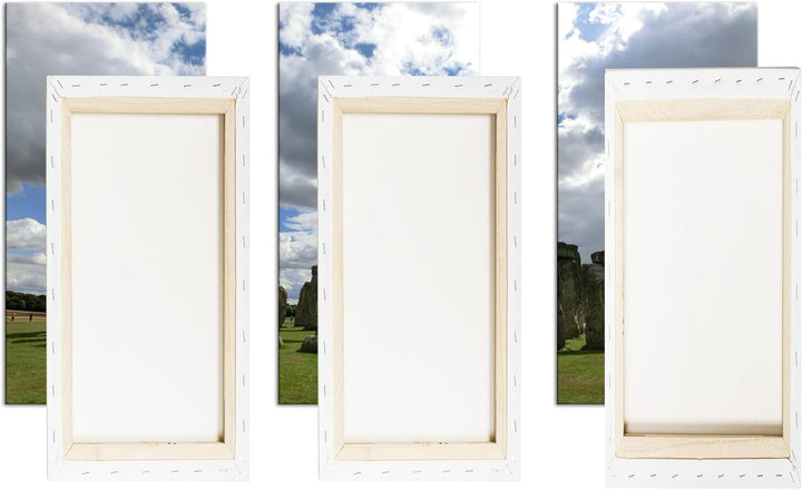 deyoli gigantische Stonehenge Felsformation in England Format: 3-teilig 120x80 als Leinwandbild, Mot
