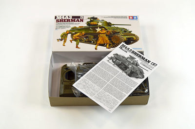 Tamiya 300035250 - 1:35 WWII US Sherman M4A3 Spä, 75 mm (9), grün