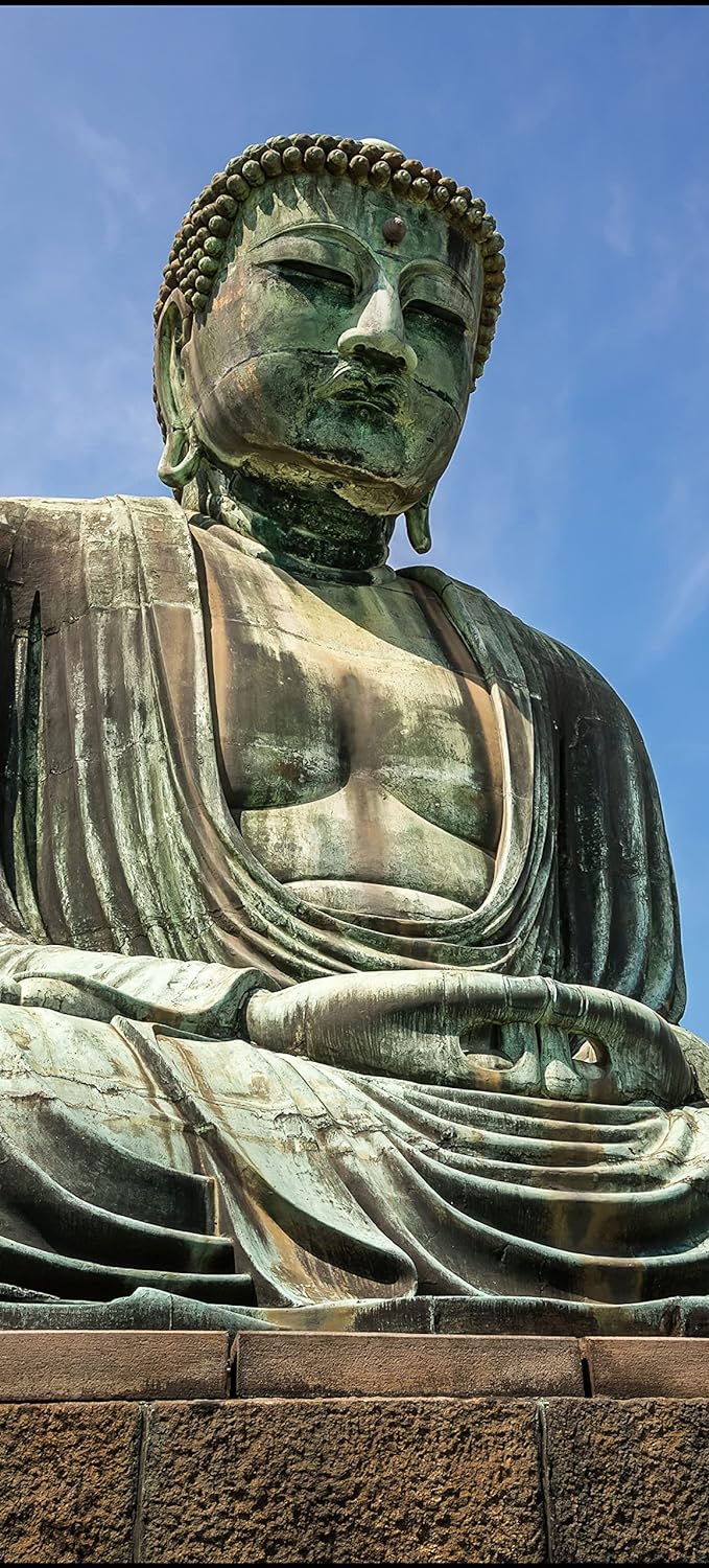 wandmotiv24 Türtapete Der Grosse Buddha von Kamakura 70 x 200cm (B x H) - Dekorfolie selbstklebend S