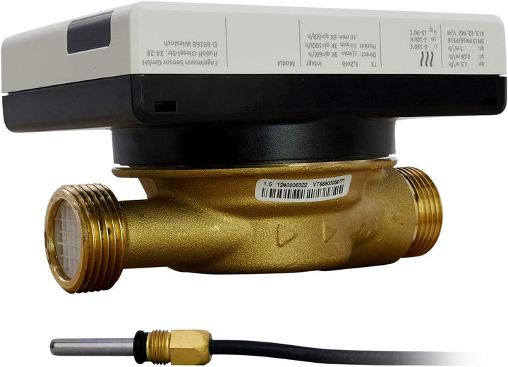 ZÄHLER plattform Wärmezähler Einstrahl Nenndurchfluss Qn 1,5 m³/h, Anschluss 3/4 Zoll, Baulänge 110