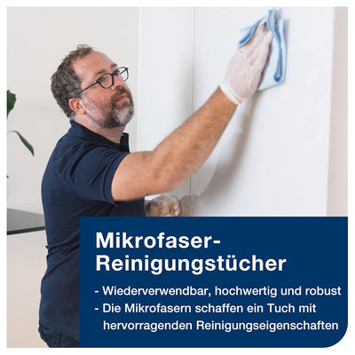 Tork Mikrofaser wiederverwendbare Reinigungstücher Blau, Zur trockenen und nassen Verwendung, 8 × 6