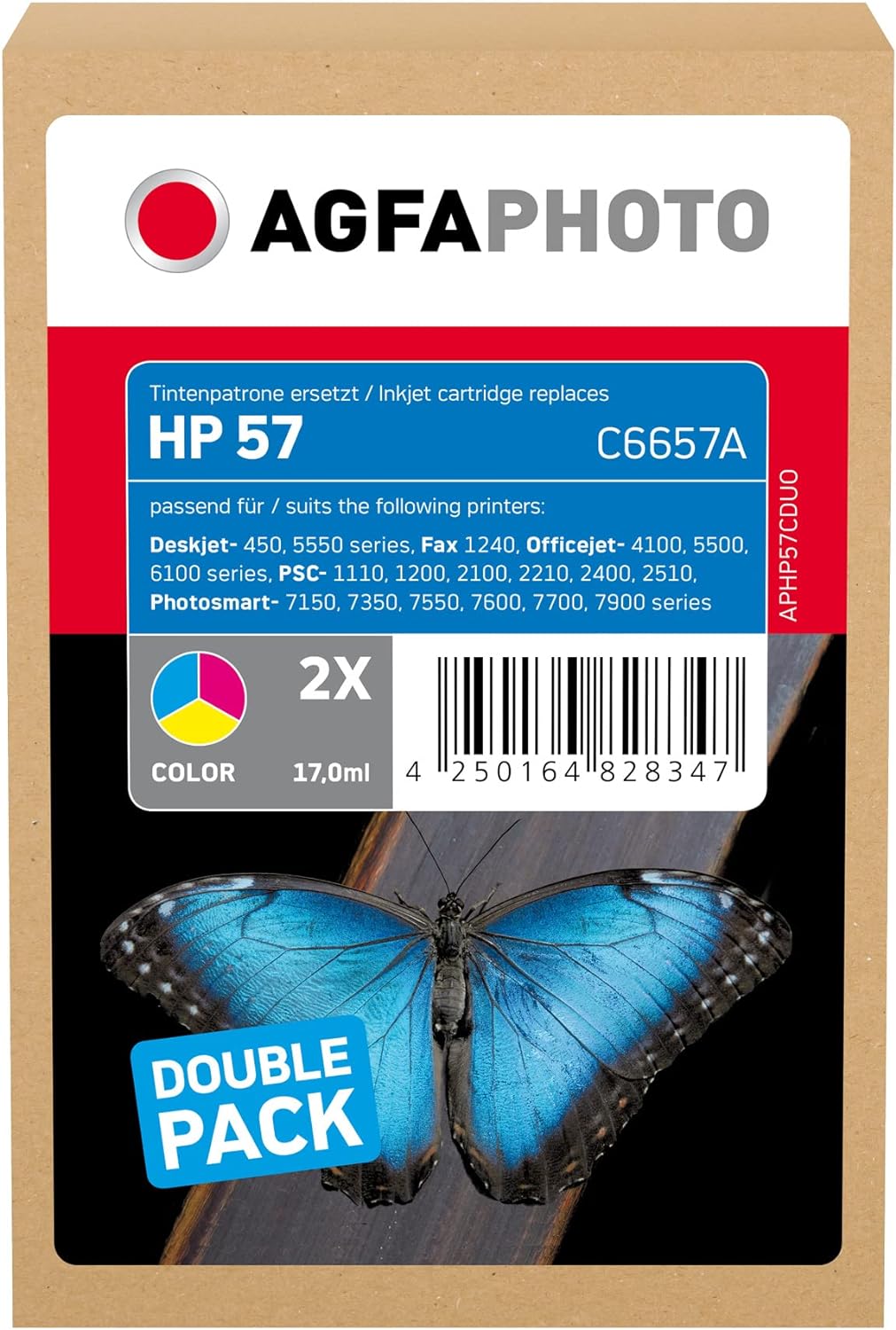 Agfa Photo APHP57CDUO Tinte für HP PSC1210, 24 ml, farbig, 2xcolor, 2xcolor