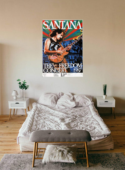 Santana - Freedom, Saarbrücken 1987 » Konzertplakat/Premium Poster | Live Konzert Veranstaltung | DI