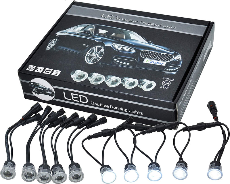 LEDflex flexibles Flex-Design Tagfahrlicht mit 10 LEDs - STVZO passend für alle PKW mit R-87 Zulassu