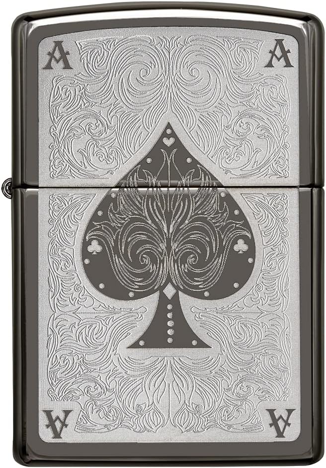 Zippo 28323-150 ACE Filigree Feuerzeug, Schwarz, One Size