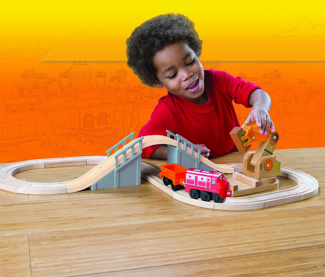 Chuggington LC56715 - Achterschienenset mit Wilson (Holz - Schienenpack)