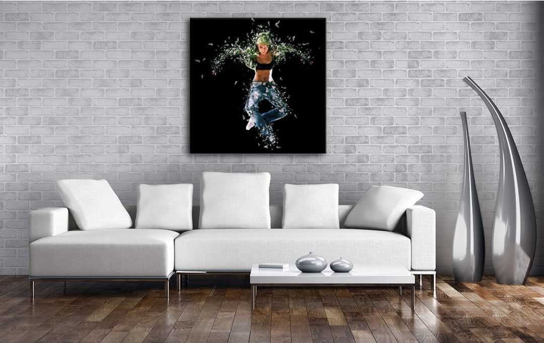 deyoli Freshe Hiphop Tänzerin Format: 70x70 als Leinwandbild, Motiv fertig gerahmt auf Echtholzrahme