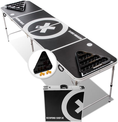 Beercup Bierpong Tische, Beer Pong Set für Partyspiele, Beerpong Tisch Klappbar & Höhenverstellbar,