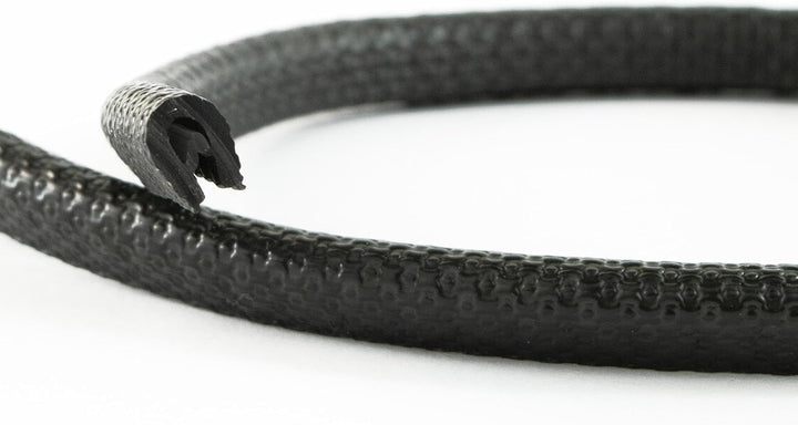 EUTRAS [10m] Kantenschutz 0,5-1,5 mm schwarz – hält ohne Kleber – perfekt für Bleche und Autotüren –