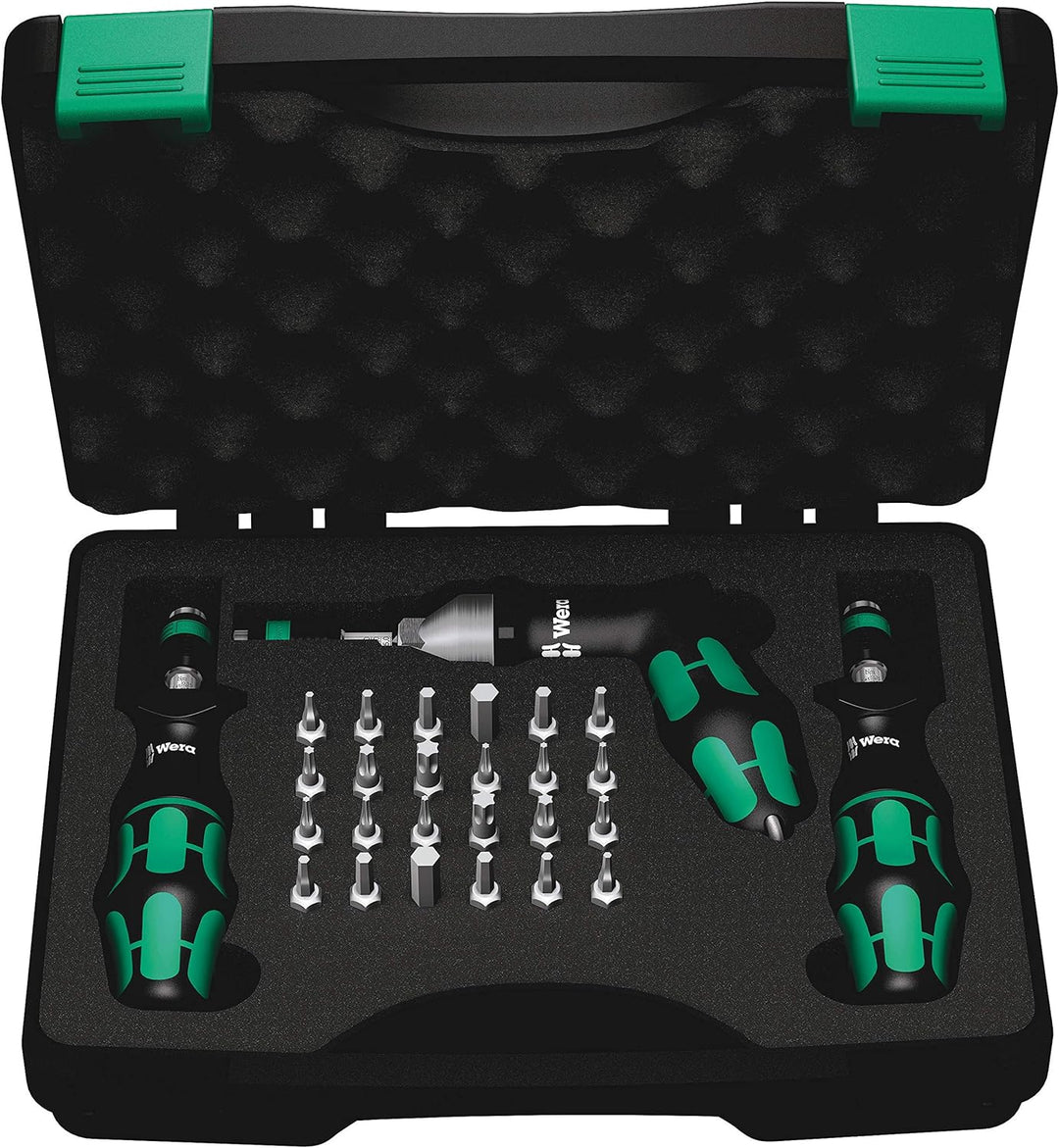 Wera 7440/41/42 Kraftform Drehmomentschraubendreher-Satz, 27-teilig, 05074739001 & 8100 SA 2 Zyklop