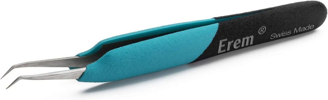 Weller Erem E5CSA Precision tweezers, curved 30°, relieved Fine pointed tips With ergonomic handles