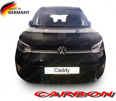 Auto-Bra AB3-00631 Carbon Optik kompatibel mit VW Volkswagen Caddy Bj. ab 2020 Haubenbra Steinschlag