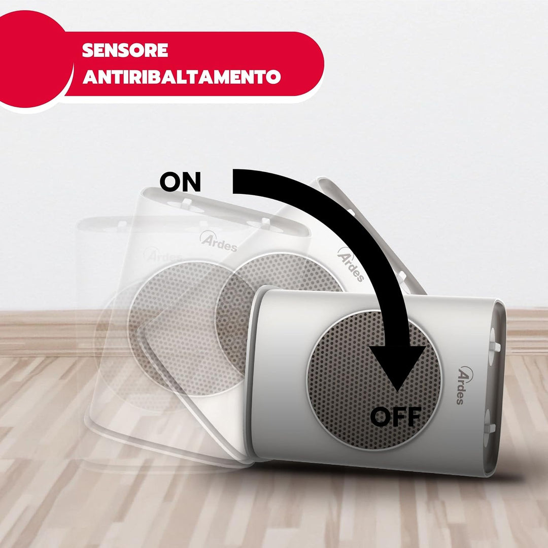 ARDES - AR4P03 SOUND Keramik-Heizlüfter PTC 1500W - Keramik-Heizlüfter mit Bedienfeld, leiser Kerami