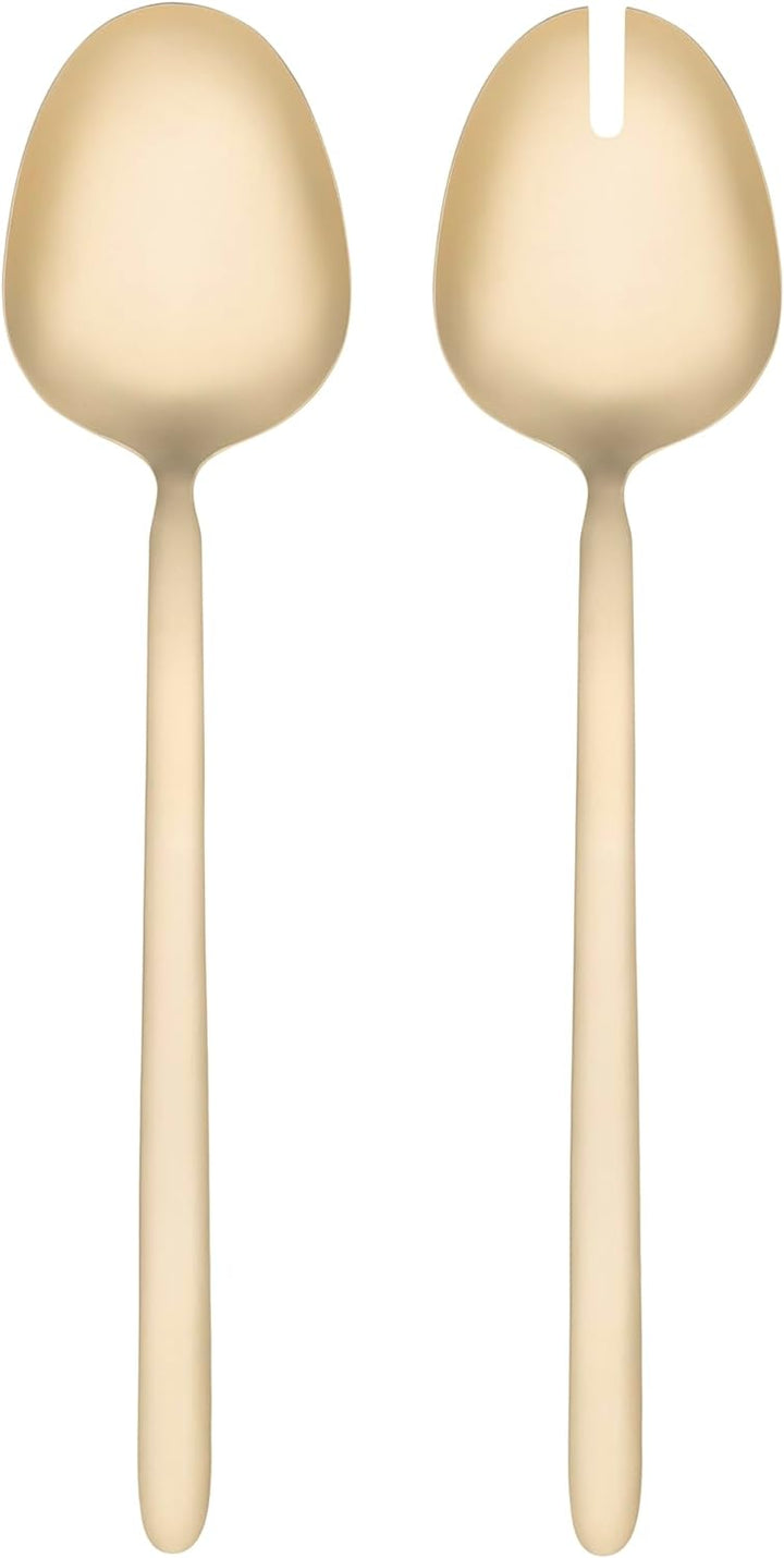 Blomus Salatbesteck -Stella- Salatgabel &Servierlöffel Edelstahl pulverbeschichtet (Champagne), Cham