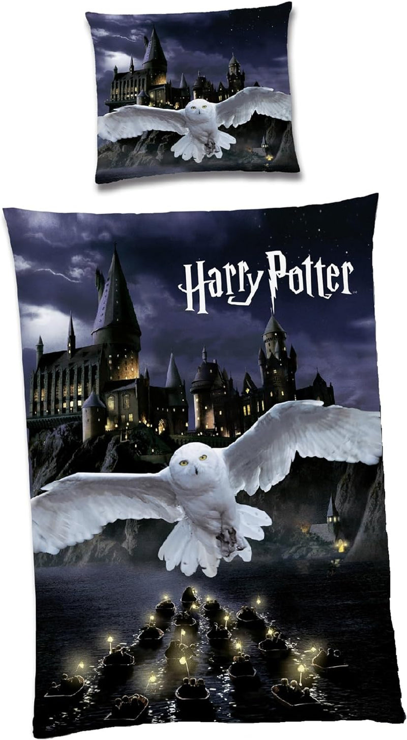 Familando Wende Bettwäsche-Set Harry Potter 135x200 80 x 80 cm · Kinderbettwäsche aus 100% Baumwolle