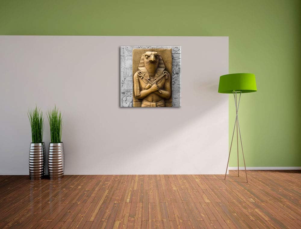Pixxprint Horus der ägyptische Gott als Leinwandbild/Grösse: 70x70 cm/Wandbild/Kunstdruck/fertig bes