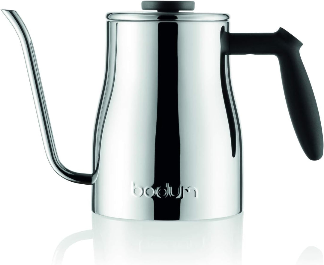 Bodum Bistro Wasserkocher mit Schwanenhals, Chrom, 963 ml 34 Ounce Chrome, 34 Ounce Chrome
