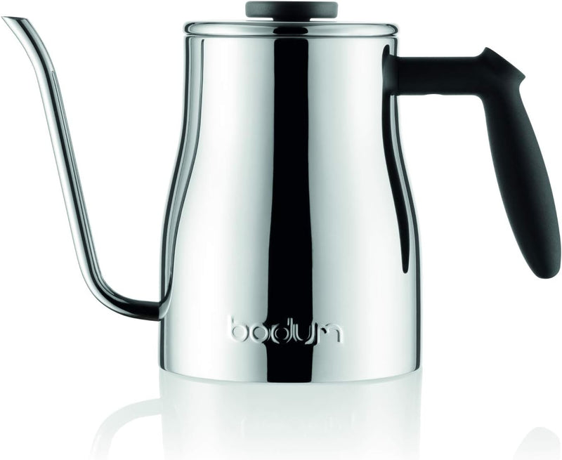 Bodum Bistro Wasserkocher mit Schwanenhals, Chrom, 963 ml 34 Ounce Chrome, 34 Ounce Chrome