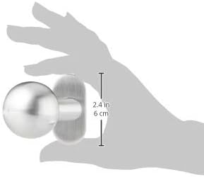 Marchesi Edelstahl-Türknopf auf ovaler Rosette | Fixknopf | Fixknauf | 1 Stück | Niro | Inox matt, m