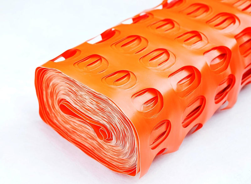 Warnzaun, Bauzaun, Absperrzaun Heavy 280g/m², 1 x 50m, orange, zur Absicherung und Kennzeichnung von