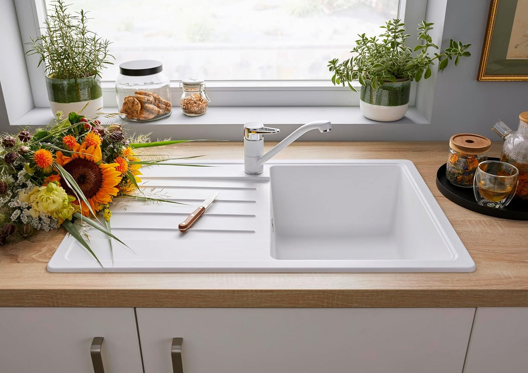 BLANCO WEGA II softweiss/chrom | Hochdruck | Rückflussverhinderer | Keramik Kartusche | Gesicherte W