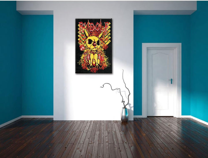 Dark Bad rudolf black Bild auf Leinwand, XXL riesige Bilder fertig gerahmt mit Keilrahmen, Kunstdruc