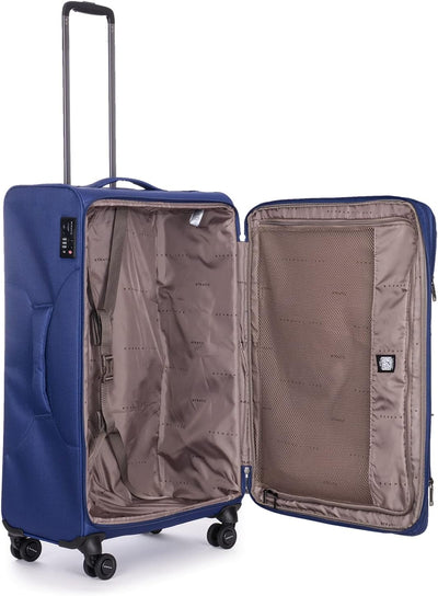 Stratic Light + Koffer Weichschale Reisekoffer Trolley Rollkoffer Handgepäck, TSA Kofferschloss, 4 R