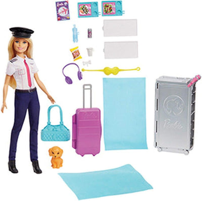 Barbie GJB33 - Reise Traumflugzeug Flugzeug mit Puppe und Zubehör, Puppen Spielzeug ab 3 Jahren & Re