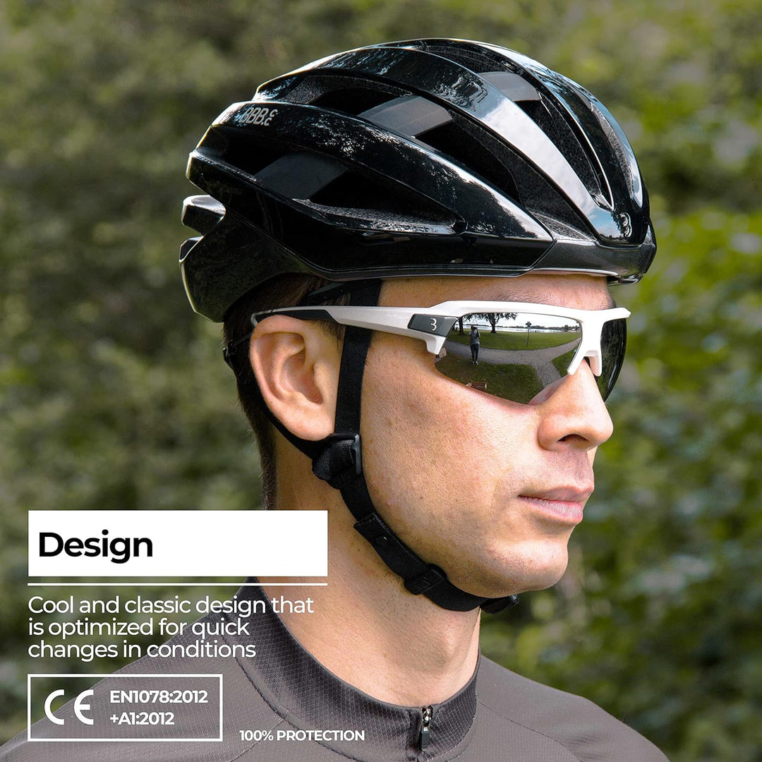 BBB Cycling Fahrradbrille Herren und Damen Sportbrille Sonnenbrille Radsport mit drei Wechselgläsern