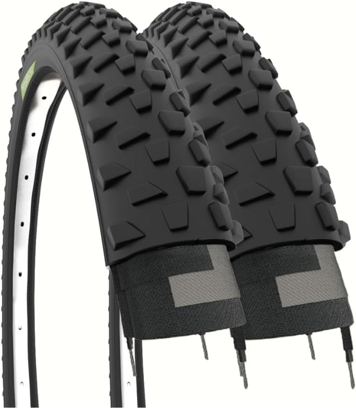 Ecovelò Unisex – Erwachsene 26 x 2,10 2 Reifen MTB 26 x 2.10 (54-559), Schwarz, Einheitsgrösse