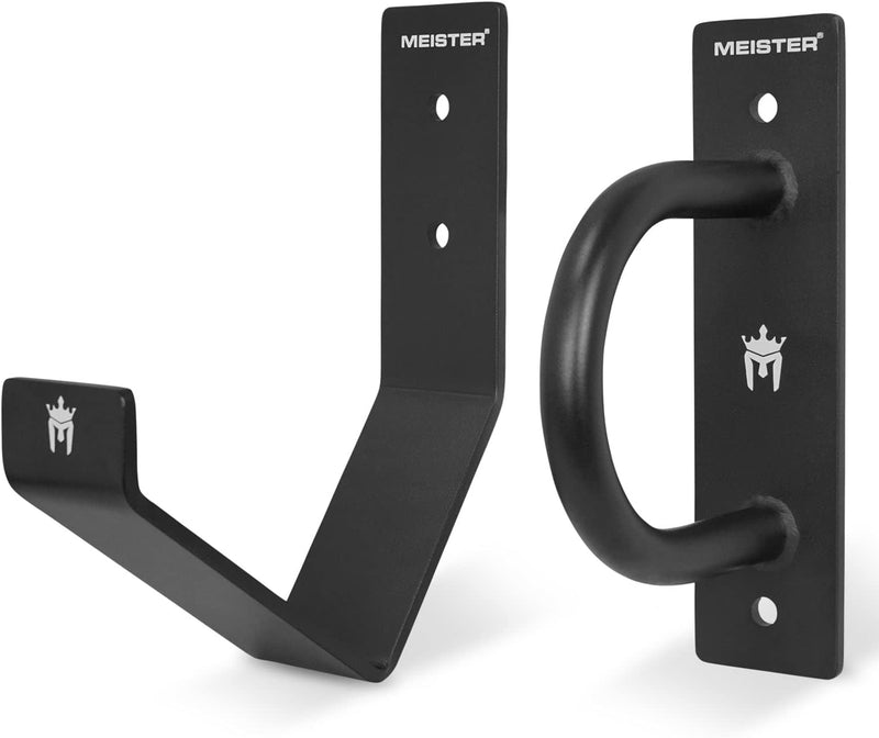 Meister XSteel Battle Rope Wandhalterung Kit mit Anker & Aufbewahrungshaken – Mattschwarz Mattes Sch