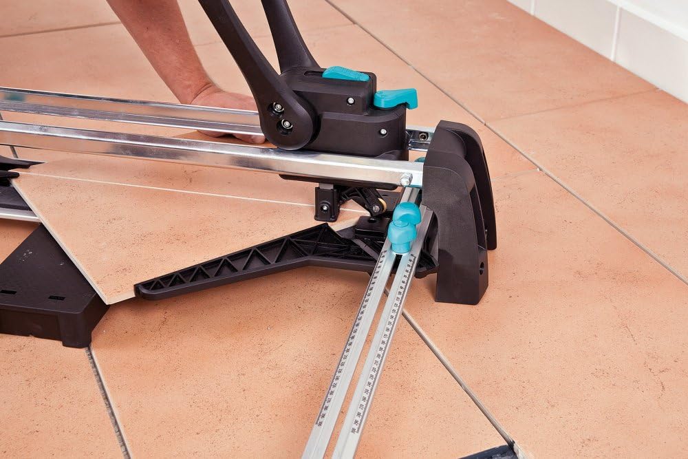 wolfcraft TC 670 Expert Fliesenschneider 5555000 – Fliesenschneidemaschine mit Winkelanschlag – Für