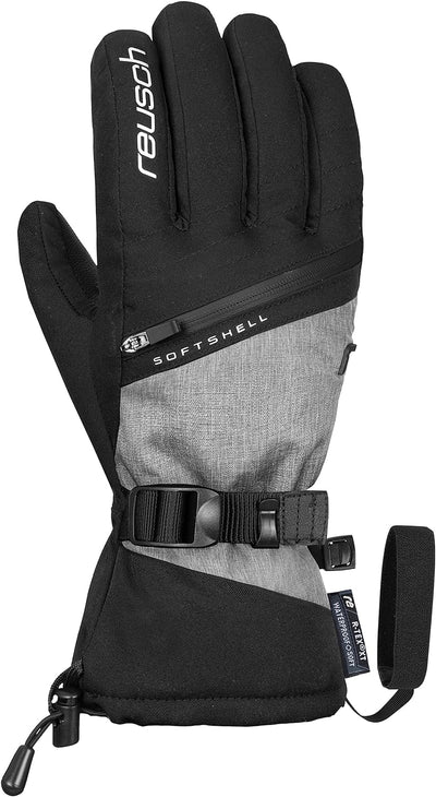 Reusch Damen Handschuhe Demi R-tex Xt Extra Warm, Wasserdicht, Atmungsaktiv 8.5 schwarz / grau, 8.5