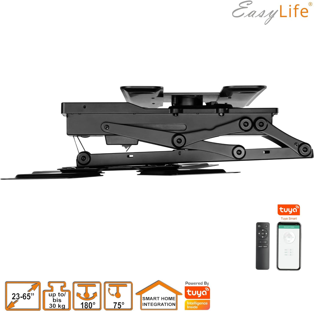EasyLife TV Deckenhalterung elektrisch drehbar & schwenkbar + Smart Home Integration, 23-65 Zoll, VE