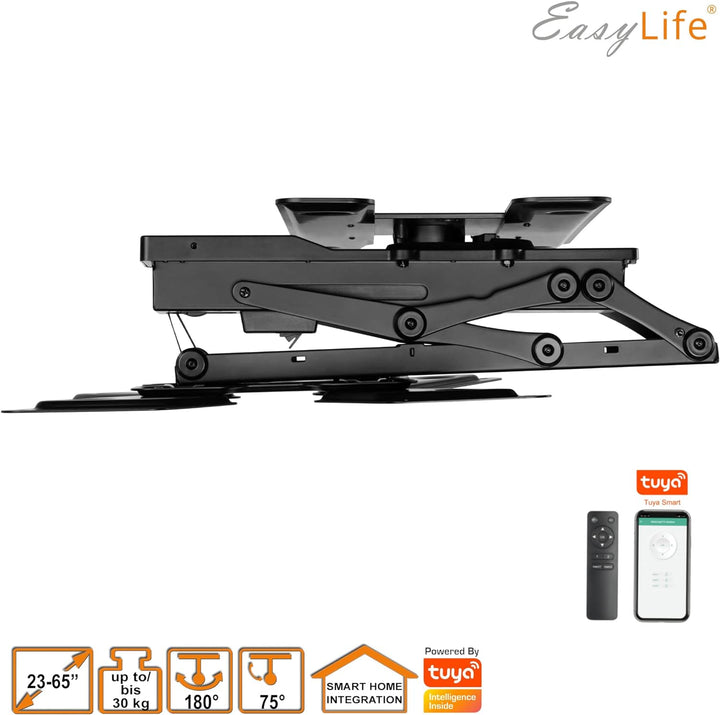 EasyLife TV Deckenhalterung elektrisch drehbar & schwenkbar + Smart Home Integration, 23-65 Zoll, VE