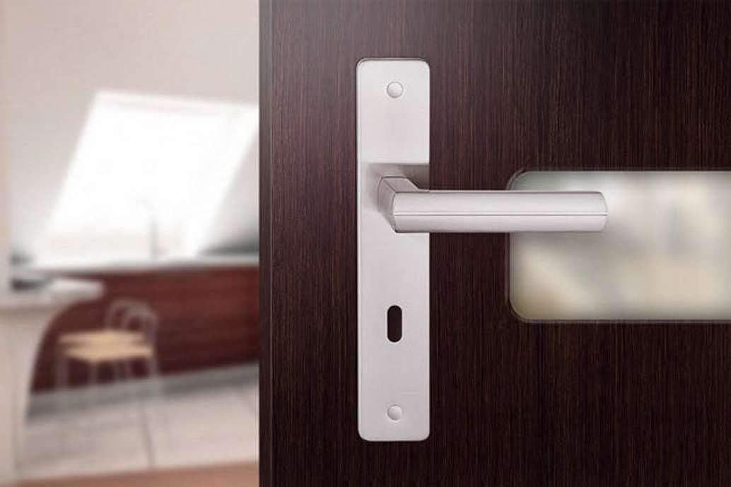 naka24 BB PZ WC VIVA Langschild Drückergarnitur Türbeschlag Türgriff Klinke Satin Nickel (Blindschil